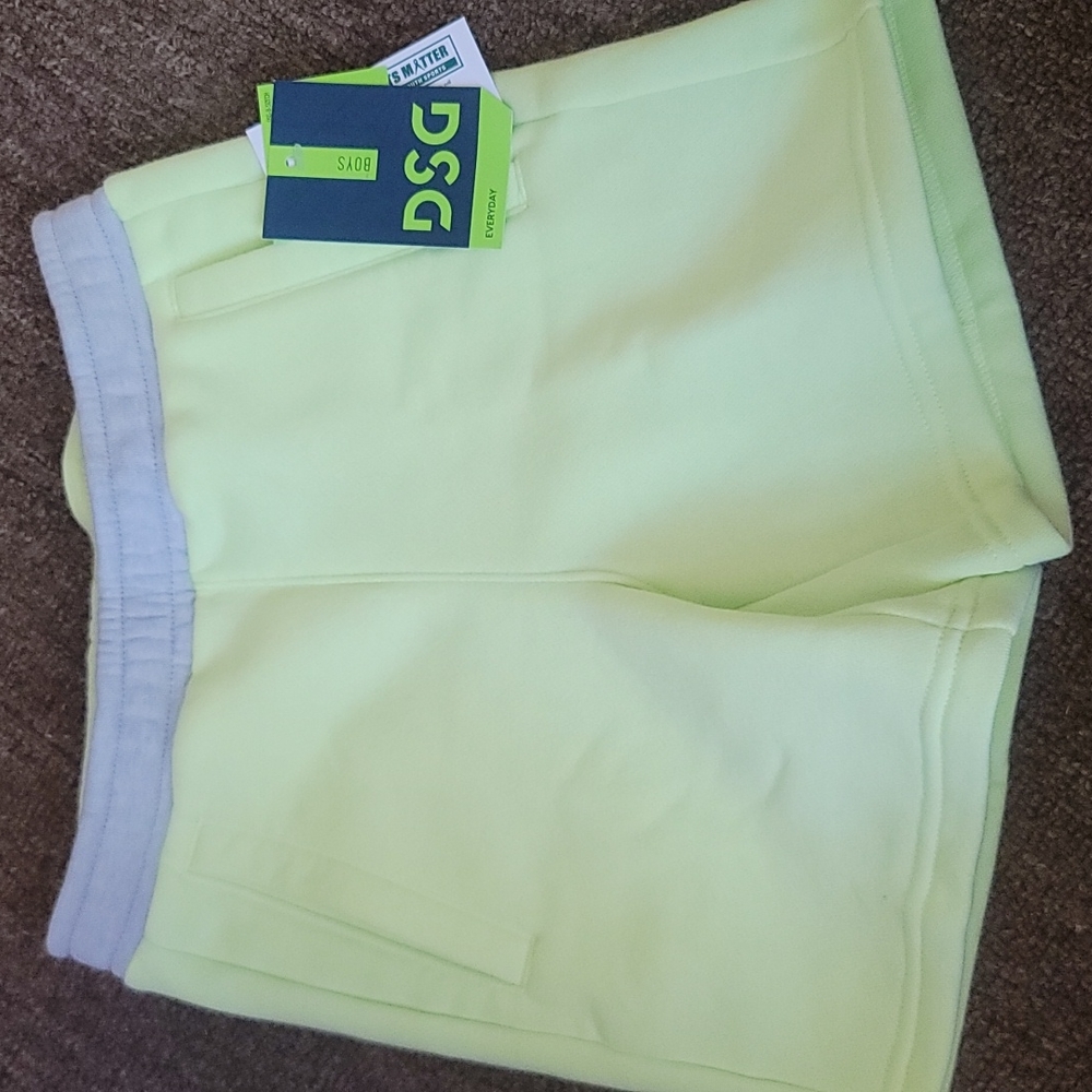 DSG DICKS SPORTING GOODS EVERYDAY FLEECE SHORT:YELLOW/GRAY:NWT: 2XS